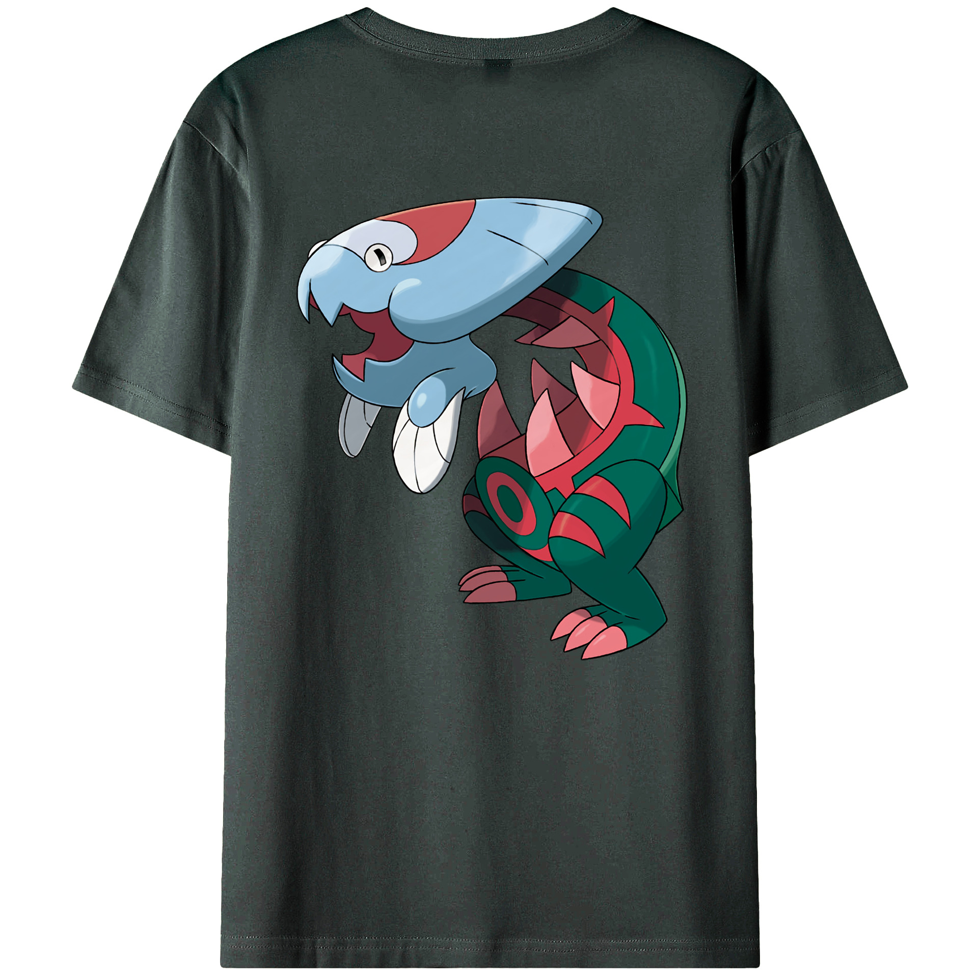 （画像用） ポケットモンスター Pokémon 綿100％ メンズ半袖Tシャツ（バックプリント） 通気性